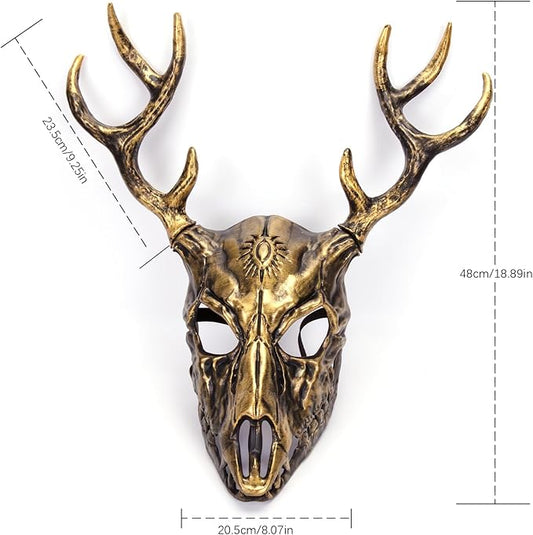 Halloween Horror Antler Mask Sheep Bone Mask Christmas Carnival Masquerade Party Cosplay Props Accessories