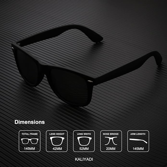 KALIYADI Polarized Sunglasses for Men and Women Matte Finish Sun glasses Color Mirror Lens UV Blocking (3 Pack)