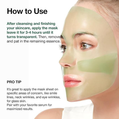 ANUA Heartleaf 70 Soothing Collagen Mask, Overnight Face Mask for Glass Skin, hyaluronic acid, Collagen, Soothing & hydration Facial Mask for Sensitive Skin, Natural Color, Korean Skin Care (38g, 4ea)