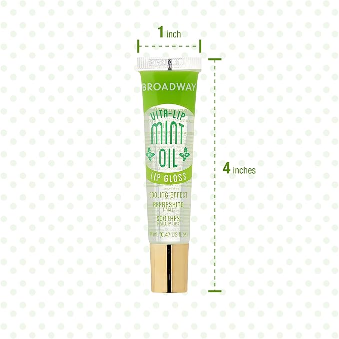 Ruby Kisses Broadway Vita-Lip Clear Lip Gloss (Mint Oil 3 Pack), Ultra-Hydrating & Soothing Formula with Vitamin Oils, High-Shine Non-Sticky Finish, Nourishing Glossy Lip Balm With Cooling Effect