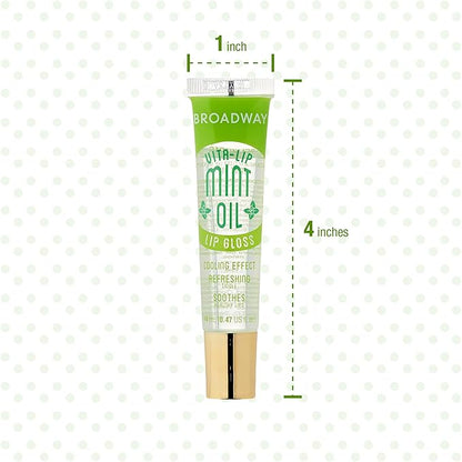 Ruby Kisses Broadway Vita-Lip Clear Lip Gloss (Mint Oil 3 Pack), Ultra-Hydrating & Soothing Formula with Vitamin Oils, High-Shine Non-Sticky Finish, Nourishing Glossy Lip Balm With Cooling Effect
