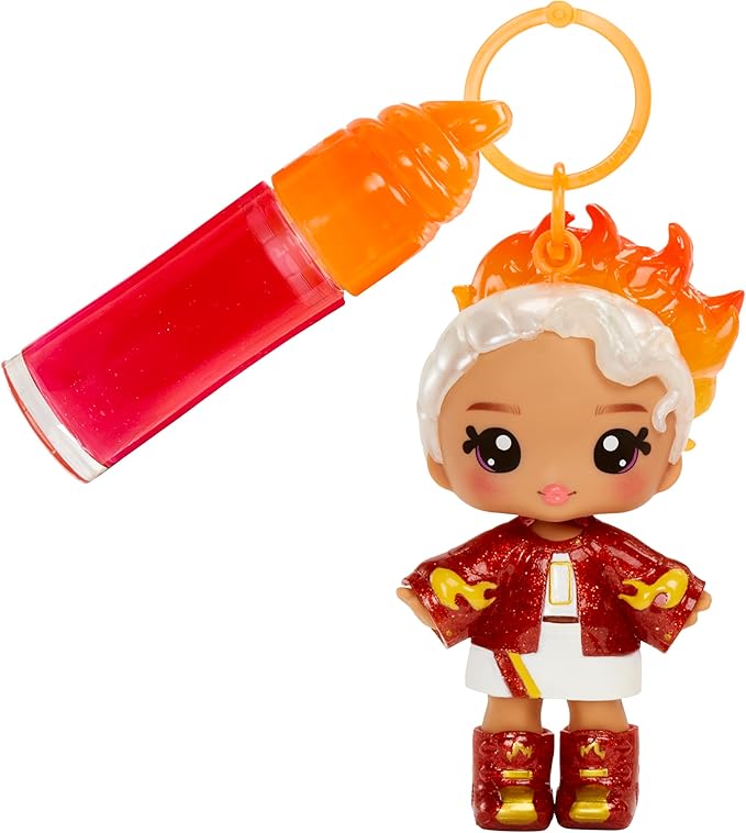 Yummiland Lip Gloss Doll - Amber Cinnamon, with DIY Lip Gloss Kit, Ages 4+