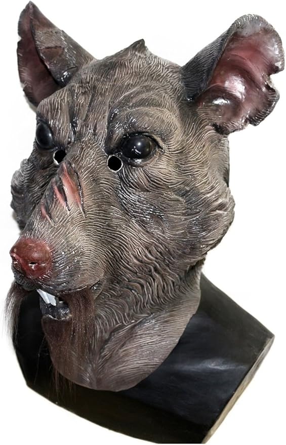 Rat Splinter Latex Animal Mouse Monster Mask - Movie Costume Cosplay Party Fancy Dress Turtles Multicoloured