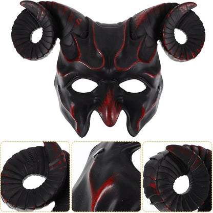 Ox Horn Mask Horns Masquerade Mask Animal Half Face Mask for Festival Party Halloween Costume Cosplay
