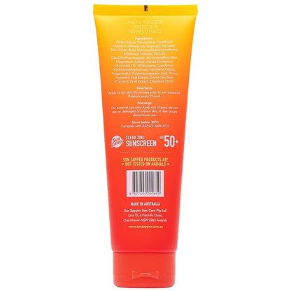Sun Zapper Clear Zinc Sunscreen SPF 50+ 3.4 oz (100mL)