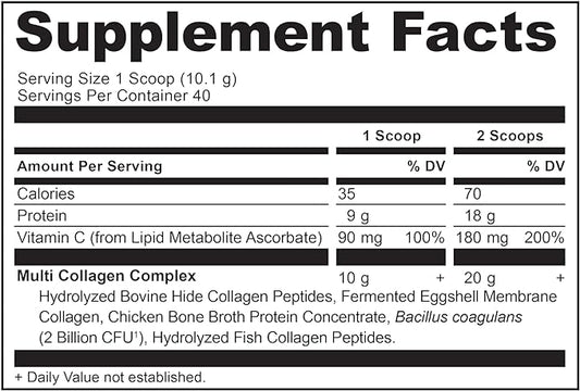 Ancient Nutrition Collagen Powder Protein with Probiotics, Multi Collagen Protein with Vitamin C, Hydrolyzed Collagen Peptides Supports Skin and Nails, Gut Health (40 Servings, Unflavored)