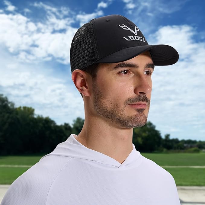 LOOGU Fishing Hat Mesh Back for Men Women Adjustable Baseball Trucker Cap Snapback Hats