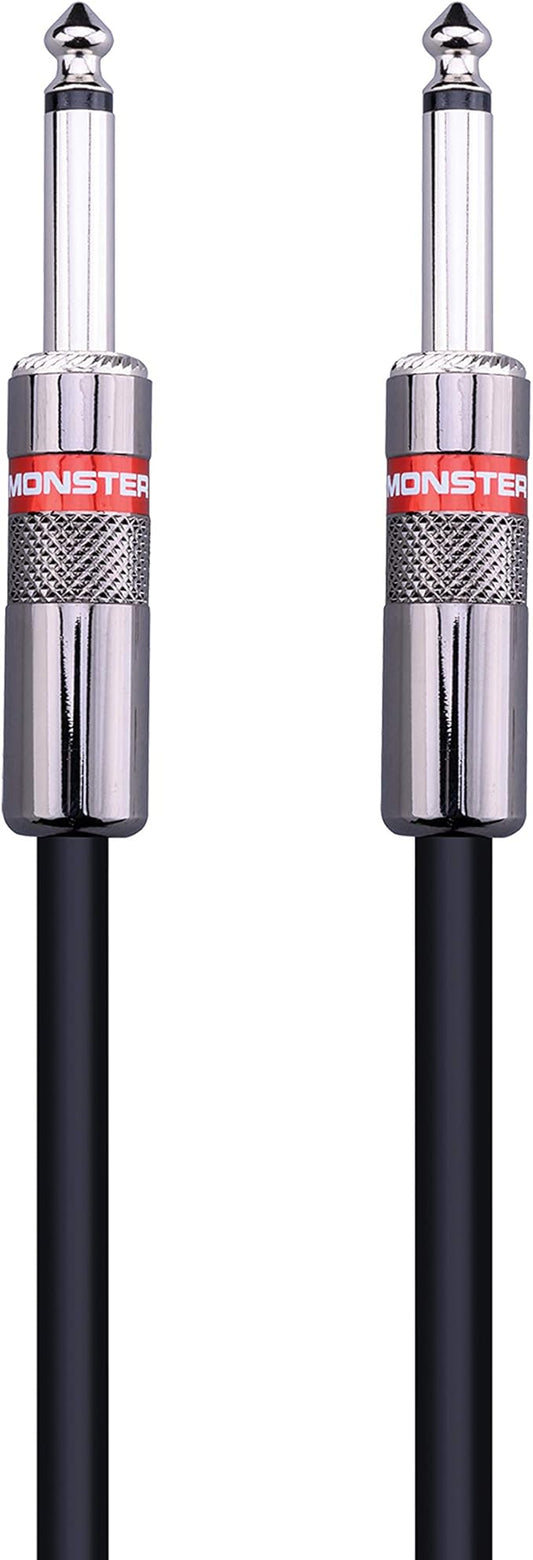 Monster Prolink Classic Speaker Cable - 3FT Straight to Straight Instrument Cable - 1/4-Inch Plugs - Guitar Cord w/Superior Signal Transfer, Noise Reduction, Duraflex Outer Jacket