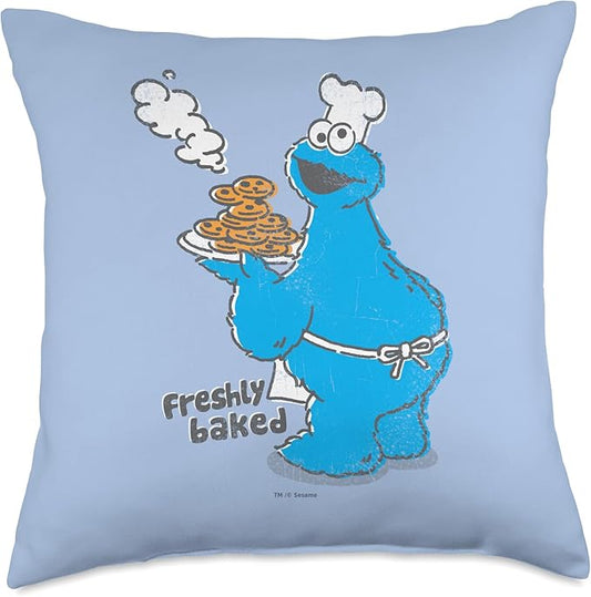 Sesame Street Cookie Monster Freshly Baked Throw Pillow, 18x18, Multicolor