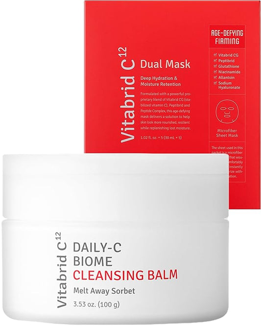 Dual Mask Korean Face Mask + Daily-C Biome Cleansing Balm Bundle