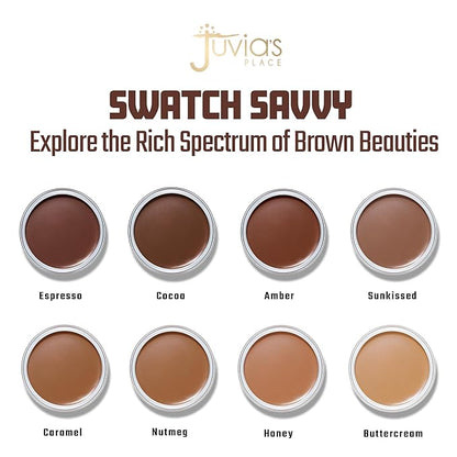 Juvia's Place Bronzed Cream Bronzer - Sunkissed - Smooth Cream Bronzer Pot for Sun-Kissed Glow & Warmth, Buildable & Blendable Makeup Contour with Long-Lasting Matte Shimmer Finish, Highly Pigmented