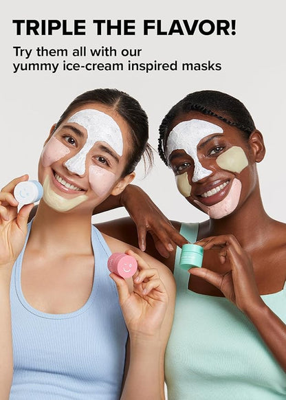 I DEW CARE Wash Off Face Mask Skin Care Set - Mini Scoops + Face Wash Headband - Tiger Headband Bundle