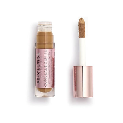 Makeup Revolution Conceal & Define Concealer, Full Coverage 4ml