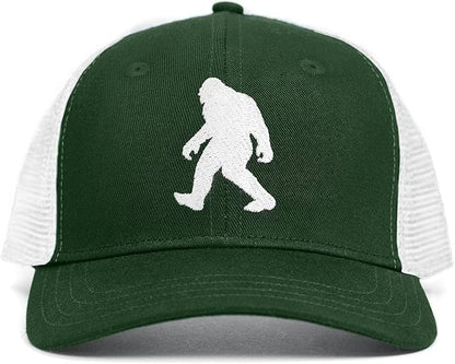 Mesh Bigfoot Hat Leather Cap for Men- Great Snapback Closure Sasquatch Hat for Hunting & Hiking