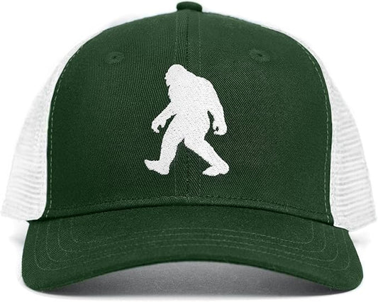 Mesh Bigfoot Hat Leather Cap for Men- Great Snapback Closure Sasquatch Hat for Hunting & Hiking