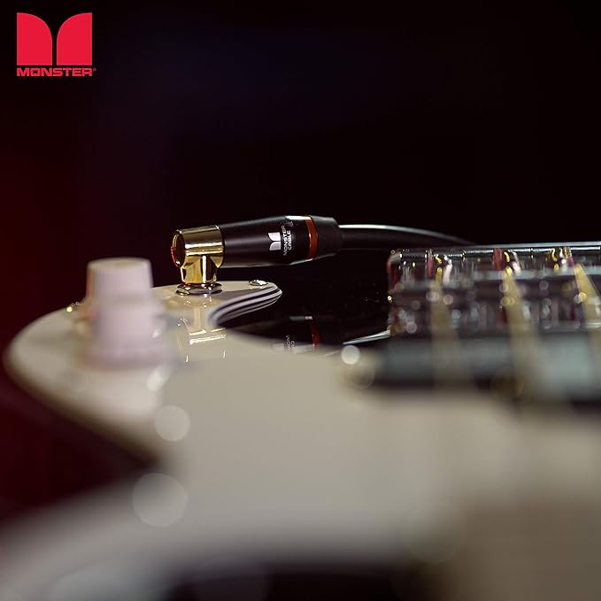 Monster Prolink Monster Bass Istrument Cable: Right Angle to Straight, 21 ft, Angled to Straight 1/4 Plugs