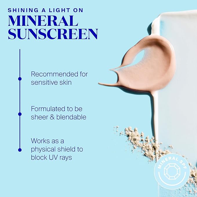 Supergoop! Mineral Sheerscreen SPF 30 PA+++, 0.5 fl oz - 100% Mineral, Broad Spectrum Face Sunscreen + Primer + Helps Filter Blue Light - Satin Finish - For All Skin Types