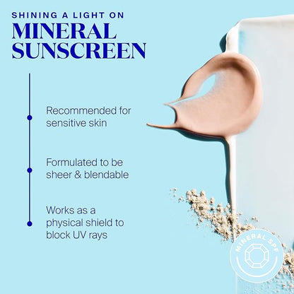 Supergoop! Mineral Sheerscreen SPF 30 PA+++, 0.5 fl oz - 100% Mineral, Broad Spectrum Face Sunscreen + Primer + Helps Filter Blue Light - Satin Finish - For All Skin Types