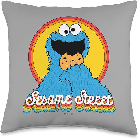 Sesame Street Cookie Monster Layers Throw Pillow, 16x16, Multicolor