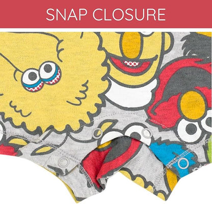 Sesame Street Elmo Cookie Monster Big Bird Romper and Bucket Sun Hat Newborn to Toddler