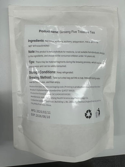 Ginseng Tea - KidneyTea Formula Ginseng Six Treasure, The Para Limpiar Los RiñOnes, Organic Chinese Natural Herbal For Men Women (2)