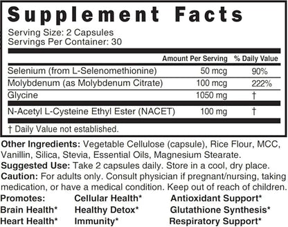 Neuro NAC Supplement N-Acetyl Cysteine Ethyl Ester (2 Pack)- 20x More Bioavailable Than NAC 600 mg - Boost Glutathione 10x More Than Liposomal Glutathione - N Acetyl Cysteine Ethyl Ester 120 Capsules