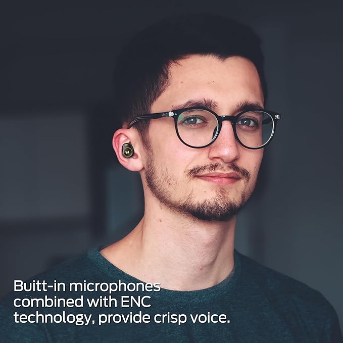 Monster Wireless Earbuds, Achieve 300 AirLinks Headphones Touch Control with Bluetooth 5.3 in-Ear Stereo Headphones, USB-C Quick Charge, Bluetooth Earbuds