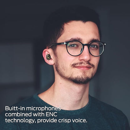 Monster Wireless Earbuds, Achieve 300 AirLinks Headphones Touch Control with Bluetooth 5.3 in-Ear Stereo Headphones, USB-C Quick Charge, Bluetooth Earbuds