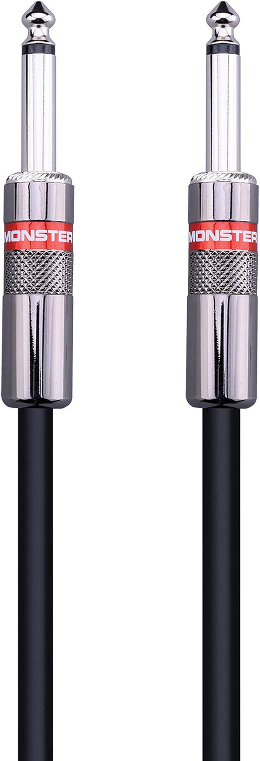 Monster Prolink Classic Speaker Cable - 25FT Straight to Straight Instrument Cable - Straight 1/4-Inch Plugs - Guitar Cord w/Superior Signal Transfer, Noise Reduction, Duraflex Outer Jacket