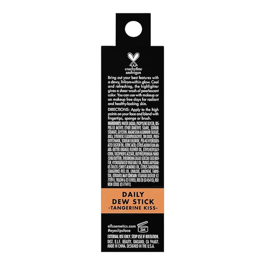e.l.f. Cosmetics Daily Dew Stick, Cooling Highlighter Stick Tangerine Kiss