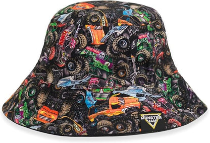 Monster Jam El Toro Loco Grave Digger Maximum Destruction Megalodon Monster Mutt Zombie Bucket Sun Hat One Size