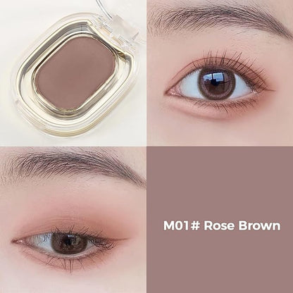 Erinde Single Light Brown Matte Eyeshadow Palette, High Pigment, Long Lasting, Intense Color, Neutral Nudes Naked Matte Pressed Powder Eye Shadow Palette