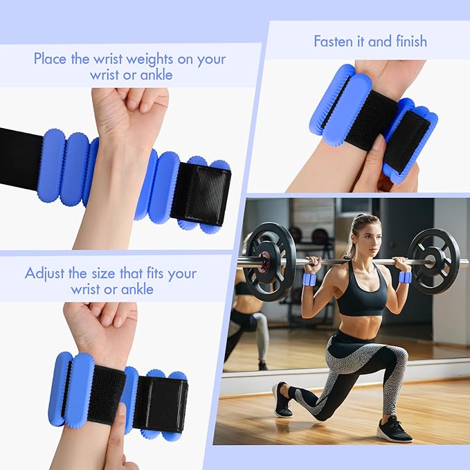 Wrist Ankle Weights for Women (2lb)