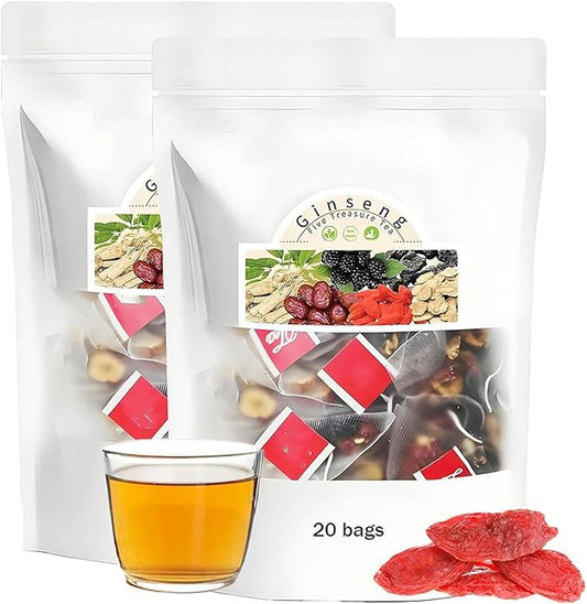 Ginseng Five Treasure Tea, Kidney Tea Formula Six, Ginseng Five Treasures, Kidney Care Tea Bags for Women & Men (2)