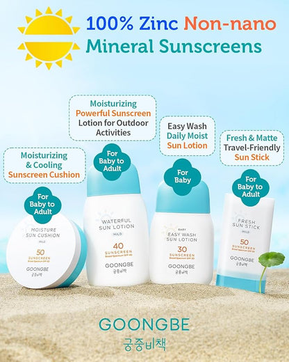 Fresh Sun Stick Mild SPF 50 - No White Cast Zinc Oxide Mineral Sunscreen Stick Balm - Non Greasy Soft Matte Finish - Travel Friendly for Babies, Kids & Adults - Vegan, Reef-Safe, 0.49oz.