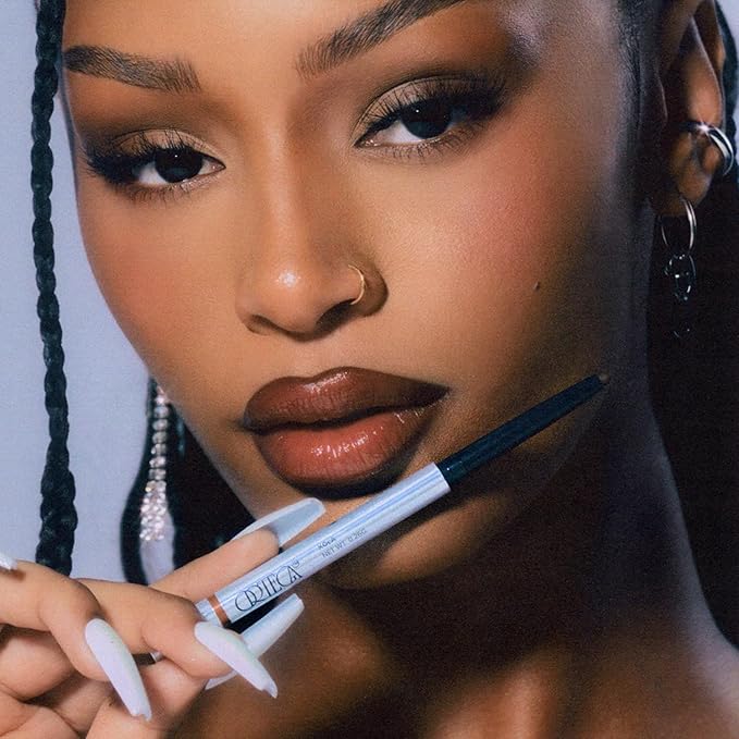 Ortega Beauty Soft Contour Lip Liner By Etienne Flex Tip For Precise Stroke, Plump Definition, Volume, Talc-Free, Smooth Soft Shape for All Day Wear - Blue Agave, Vitamin E for Sculpting Lips