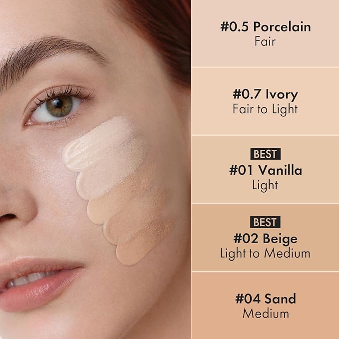 LUNA Long-Lasting Tip Concealer Cover-Fit (#0.5 Proclein) Full 0.26 Fl Oz