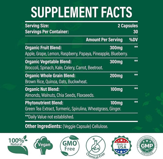 2000 MG Plant-Based Detox Cleanse – Natural Toxin Flush for Liver, Gut & Colon – Antioxidant & Digestive Support – Fast-Acting Detox Complex for Women & Men – 60 Capsules