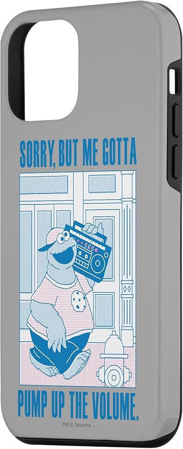 iPhone 12 mini Sesame Street Cookie Monster Me Gotta Pump Up The Volume Case