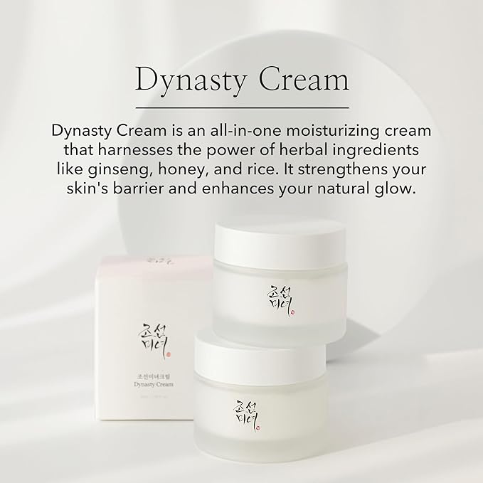 Beauty of Joseon Dynasty Cream Hydrating Face Moisturizer for Dry with Ginseng Cleansing Oil Waterproof Makeup Remover for Sensitive
