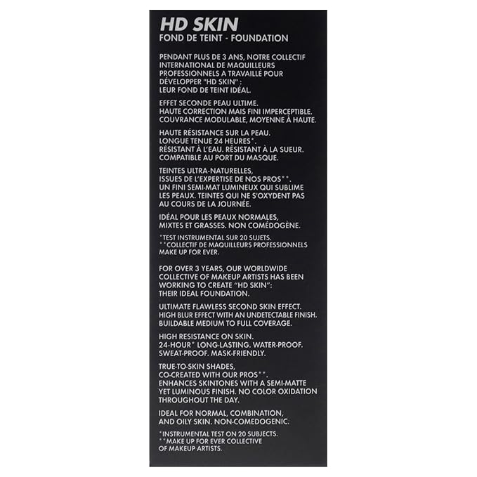 Make Up For Ever HD Skin Undetectable Stay-True 1.01 Foundation