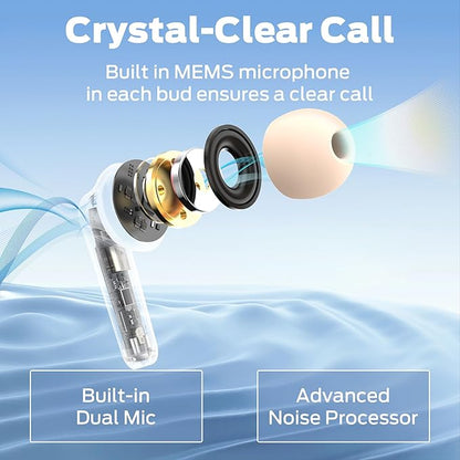 Monster N-Lite 203 AirLinks Wireless Earbuds, Bluetooth Headphones HiFi Stereo, Bluetooth Ear Buds with 30H Playback, Type-C Charging, HD Clear Call, Touch Control, IPX6 Waterproof in-Ear Earbuds
