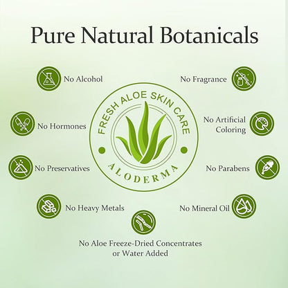 Aloderma Soothing Face Cream Made with 75% Organic Aloe Vera - Calming Facial Cream with Squalane & Vitamin E for Dry, Sensitive Skin - Reduces Redness, Helps Protect Damaged Skin, 50g/1.76oz