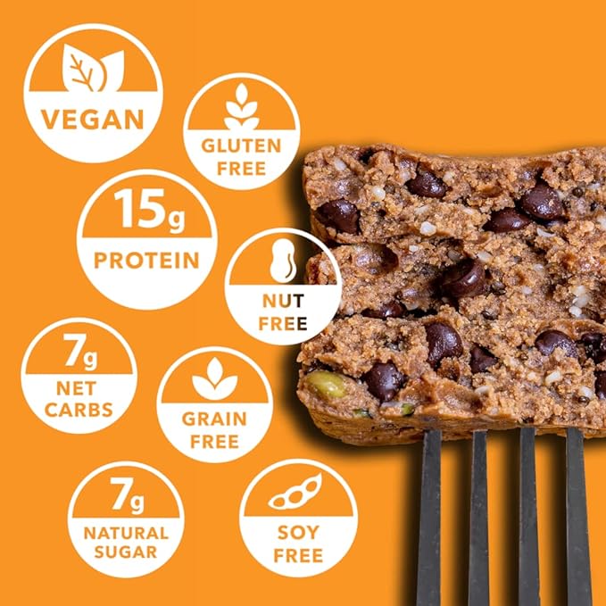 Feel Vegan Protein Bars | Keto | Gluten Free | Organic | 15g Protein | Dairy Free | Low Sugar | Grain Free | Nut Free | Soy Free | Variety Pack - 6 Flavors, 6 Count