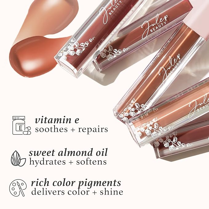 Julep So Plush Plumping Lip Gloss - Keep It Real - High-Shine Hydrating Lightweight Lip Color - Non-Sticky Formula - Vitamin E Soothes and Repairs Lips