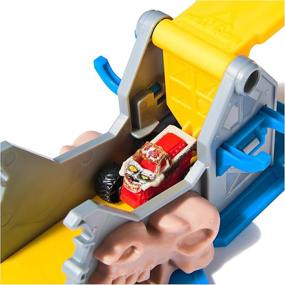 Monster Jam Mini Jams, Earthshaker Boneyard Blaster Mega Frenzy Playset with 10 Mini Trucks, Kids Toys for Ages 3 and Up
