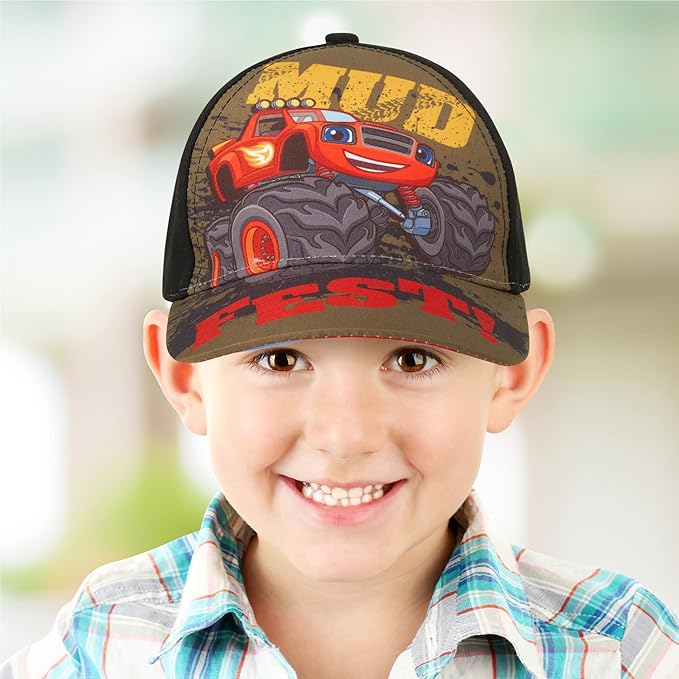 Nickelodeon Boys Blaze & The Monster Machines 2 Pack Cotton Baseball Cap (Ages 2-4) With Sunglasses