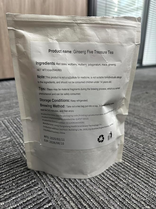 Ginseng Tea - KidneyTea Formula Ginseng Six Treasure, The Para Limpiar Los RiñOnes, Organic Chinese Natural Herbal For Men Women (2)