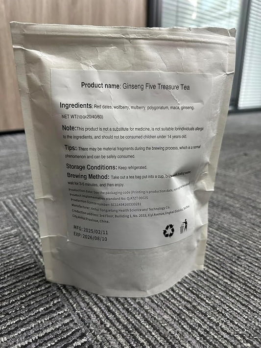 Ginseng Tea - KidneyTea Formula Ginseng Six Treasure, The Para Limpiar Los RiñOnes, Organic Chinese Natural Herbal For Men Women (2)