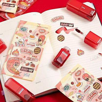 Glow Bokki Glossy Lip Tint, Korean Beauty (GB02 Burnt Tomato, 4.1 grams)